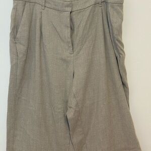 Taupe Wide-Leg Trousers